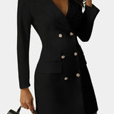 Robe Blazer Heidi à Double Boutonnage avec Coupe Structurée