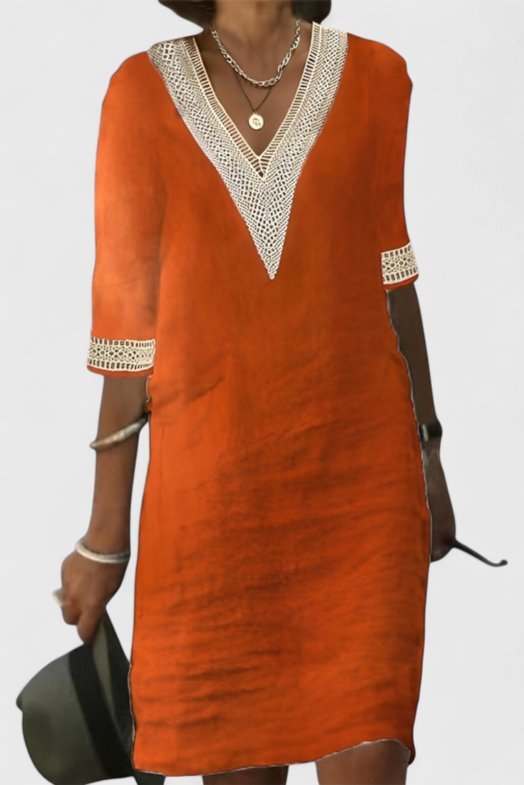 Robe Malia Midi d'Élégance Décontractée