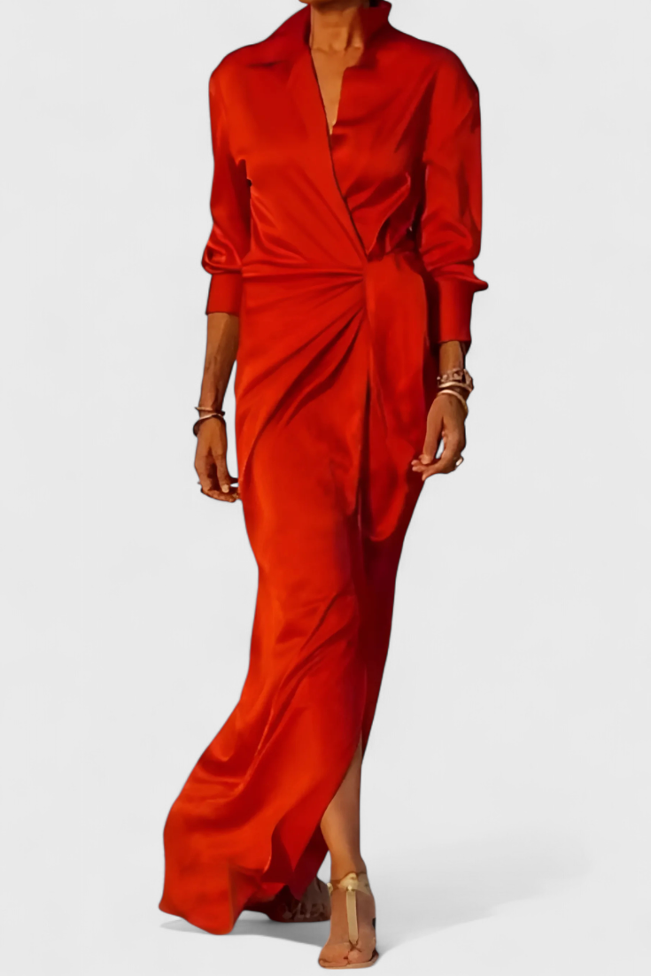 Robe de Soirée Longue Marbella avec Nœud