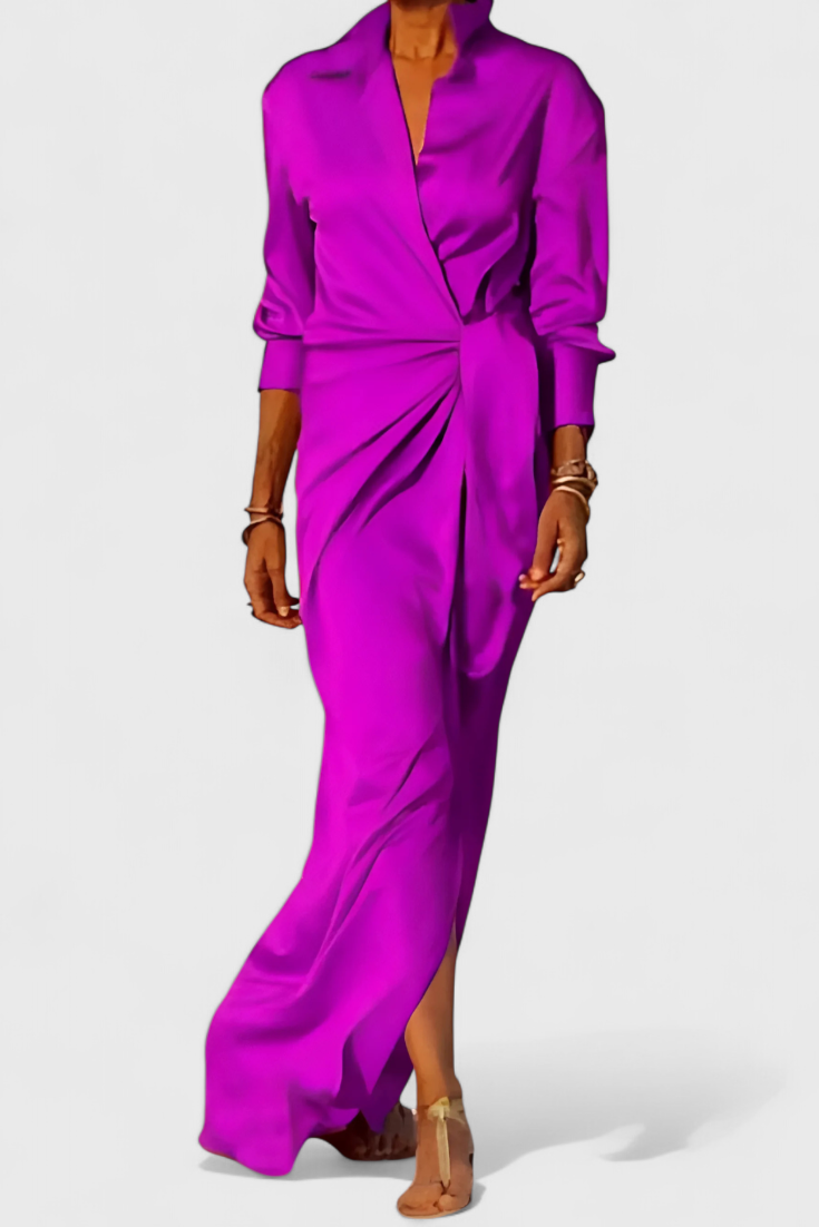 Robe de Soirée Longue Marbella avec Nœud