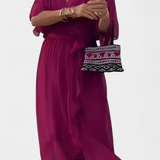 Robe Longue Luisa avec Décolleté en V et Coupe Flowy