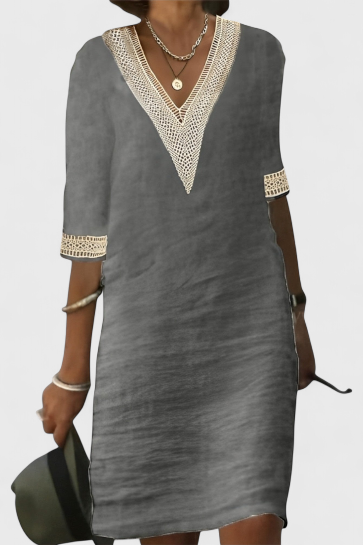 Robe Malia Midi d'Élégance Décontractée