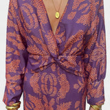 Robe Maxi Elara avec Décolleté en V et Nœud Frontal