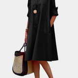 Robe Larissa en Coton avec Col Revers