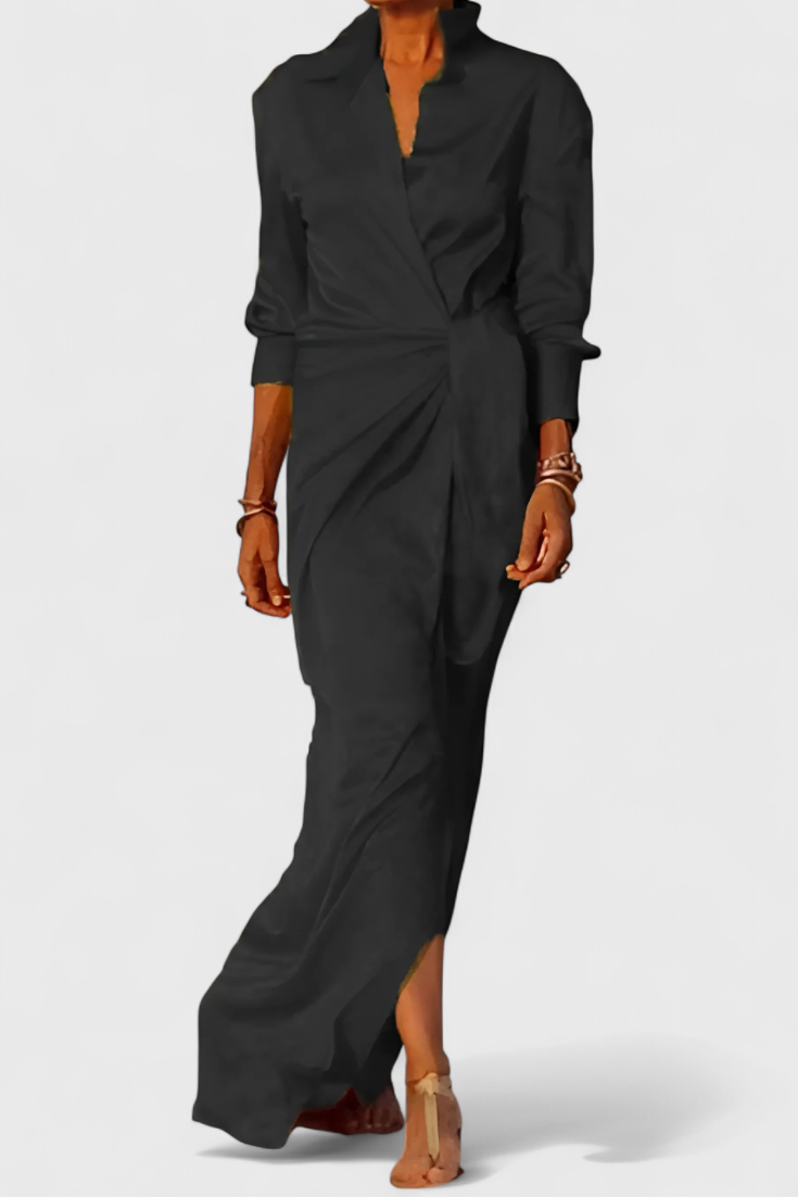 Robe de Soirée Longue Marbella avec Nœud