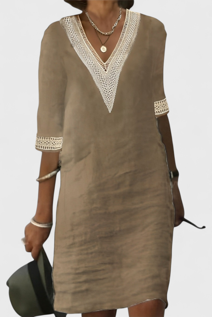 Robe Malia Midi d'Élégance Décontractée