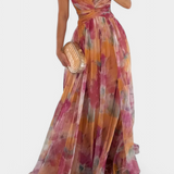 Robe Maxi Fleurie Ingrid avec Décolleté en V