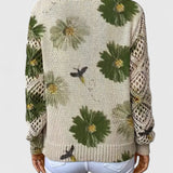 Catarina - Pull en maille avec motif floral