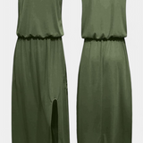 Robe Dianne Sans Manches avec Fente Latérale et Silhouette Ample