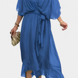 Robe Longue Luisa avec Décolleté en V et Coupe Flowy