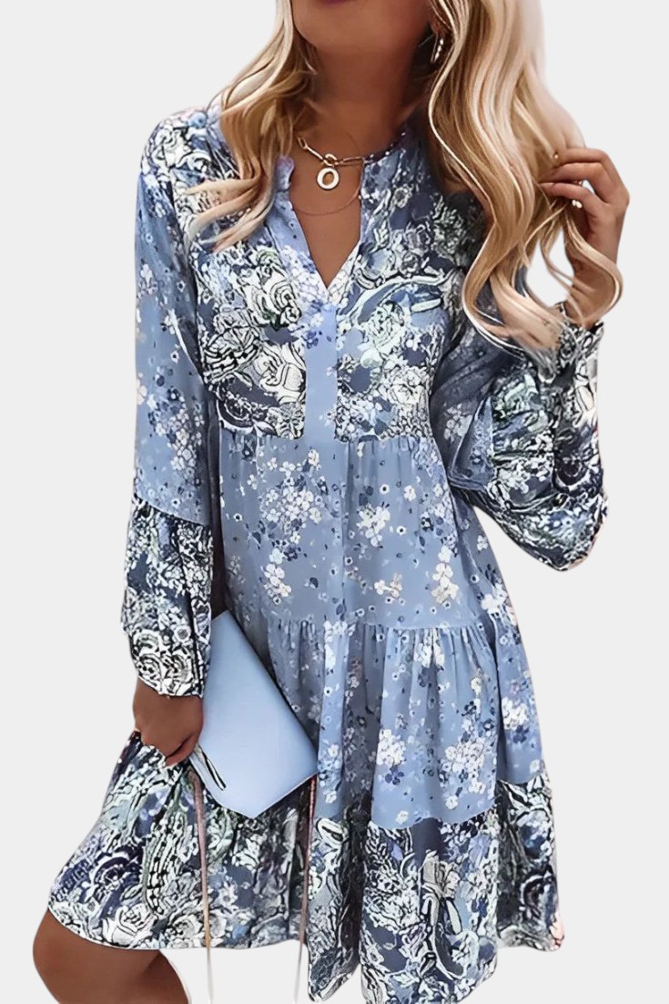 Vera Robe Mini A-Line Florale Boho