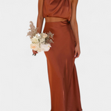 Hanna Ensemble Drapé de Jupe Sans Dos