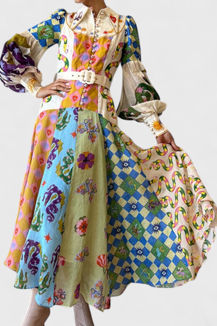 Robe Midi Élégante Natasha Fit-and-Flare