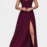 Rocío Robe Longue avec Drapé Frontal et Décolleté Croisé