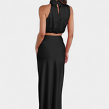 Hanna Ensemble Drapé de Jupe Sans Dos