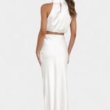 Hanna Ensemble Drapé de Jupe Sans Dos