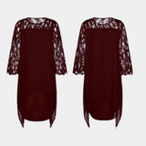 Robe Yana Grande Taille avec Manches en Dentelle