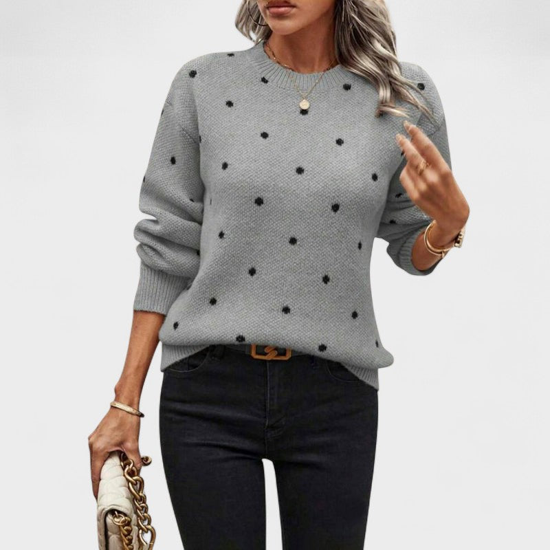 Carina - Pull en maille à pois