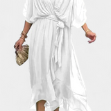 Robe Longue Luisa avec Décolleté en V et Coupe Flowy