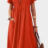 Robe Lottie Mi-Longue avec Poches