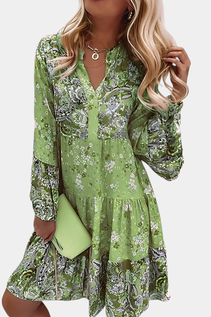 Vera Robe Mini A-Line Florale Boho