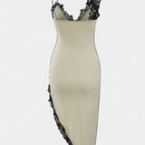 Robe Midi Diana en Dentelle Asymétrique