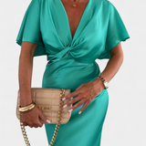 Robe Emryn Douce avec Nœud Croisé