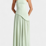 Robe Maxi Off Shoulder en Chiffon Celaena avec Fente Latérale