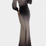 Robe Maxi Julitta Ombre avec Épaules Dégagées