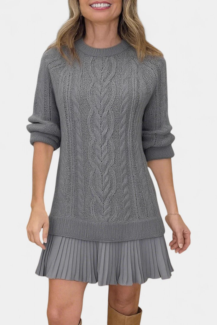 Daina Robe Mini en Tricot avec Forme Tordue