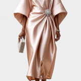 Robe Longue en Satin Brillant Ubelia