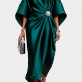 Robe Longue en Satin Brillant Ubelia
