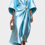 Robe Longue en Satin Brillant Ubelia