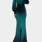 Robe Maxi Julitta Ombre avec Épaules Dégagées