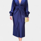 Alouette Robe Longue à Manches Longues avec Col en V