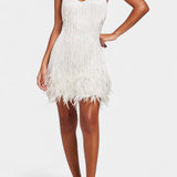 Robe Mini Adena en Plumes