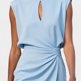 Robe Midi Mona à Manches Longues avec Col Rond