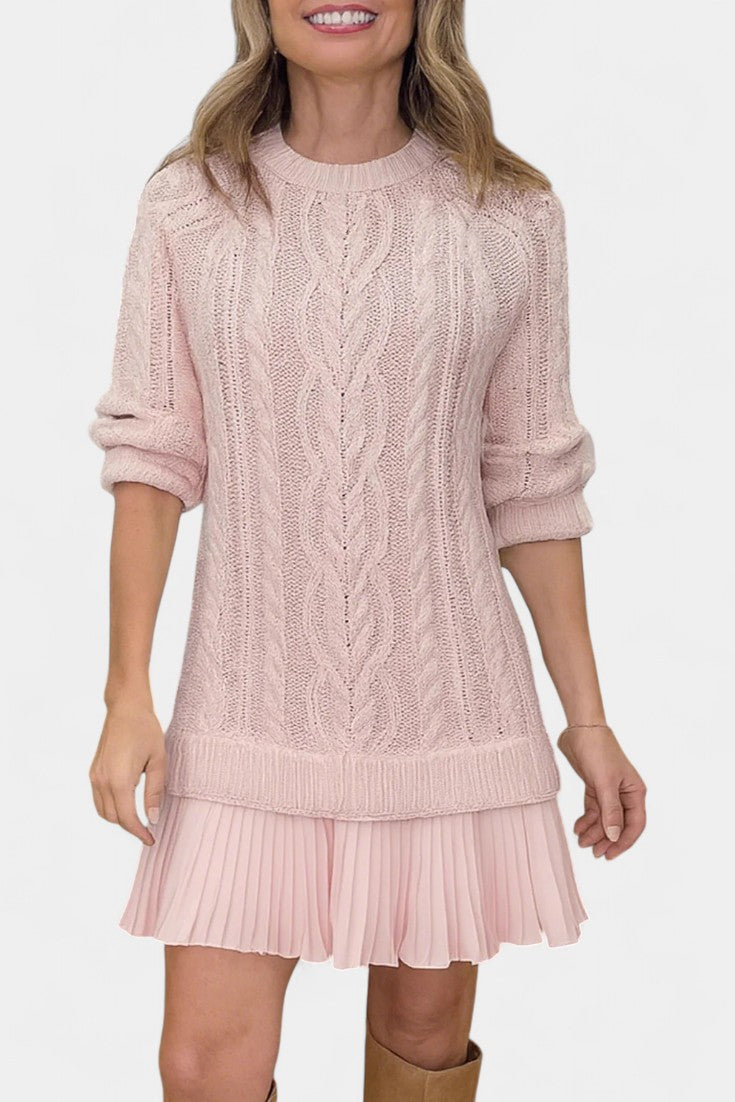 Daina Robe Mini en Tricot avec Forme Tordue