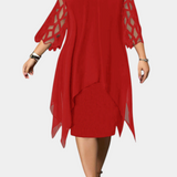 Robe Yana Grande Taille avec Manches en Dentelle