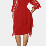 Robe Yana Grande Taille avec Manches en Dentelle