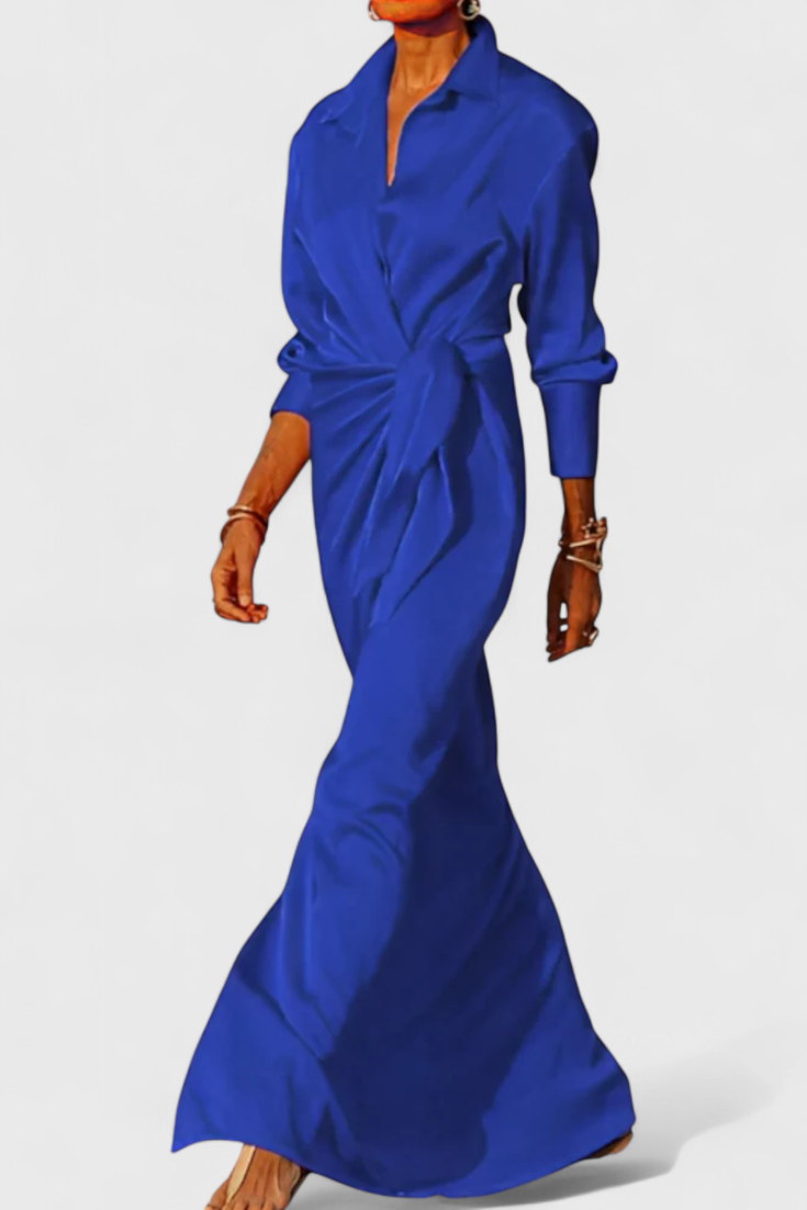 Robe de Soirée Longue Marbella avec Nœud